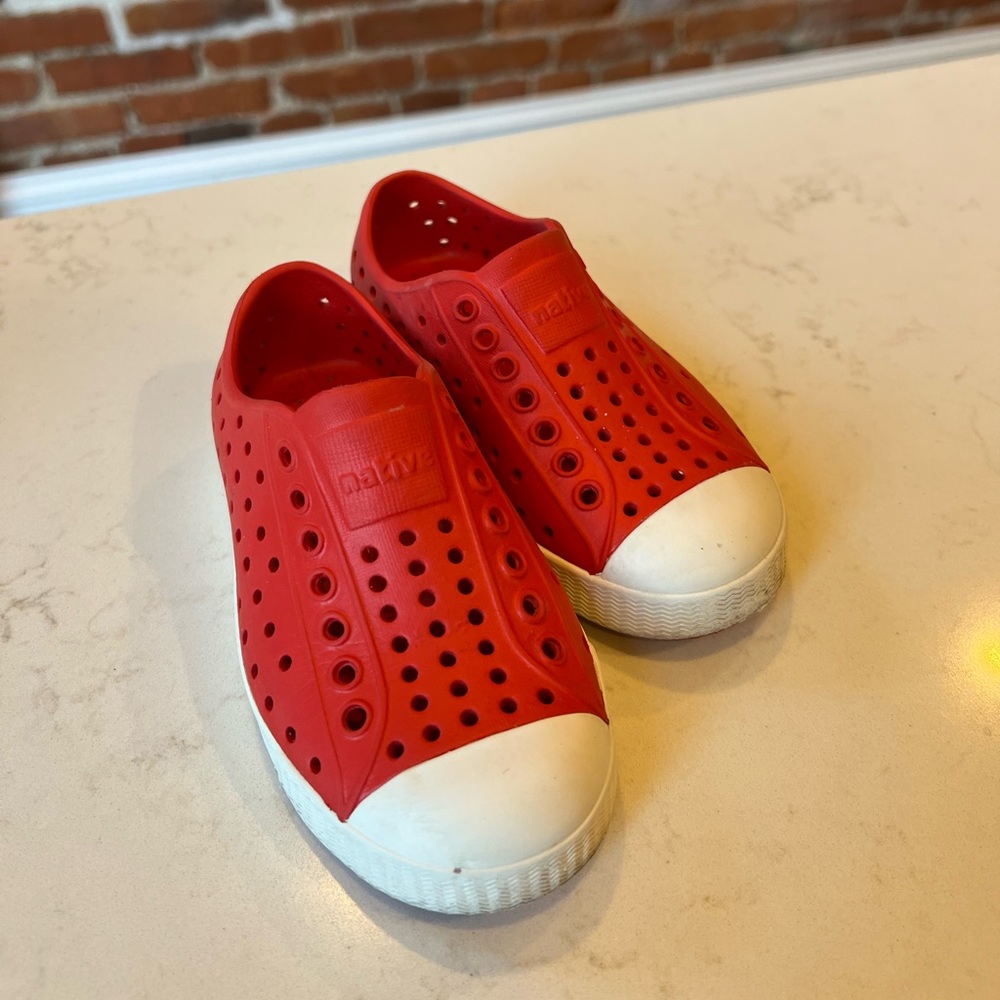 Red Toddler Native Shoes Size 8